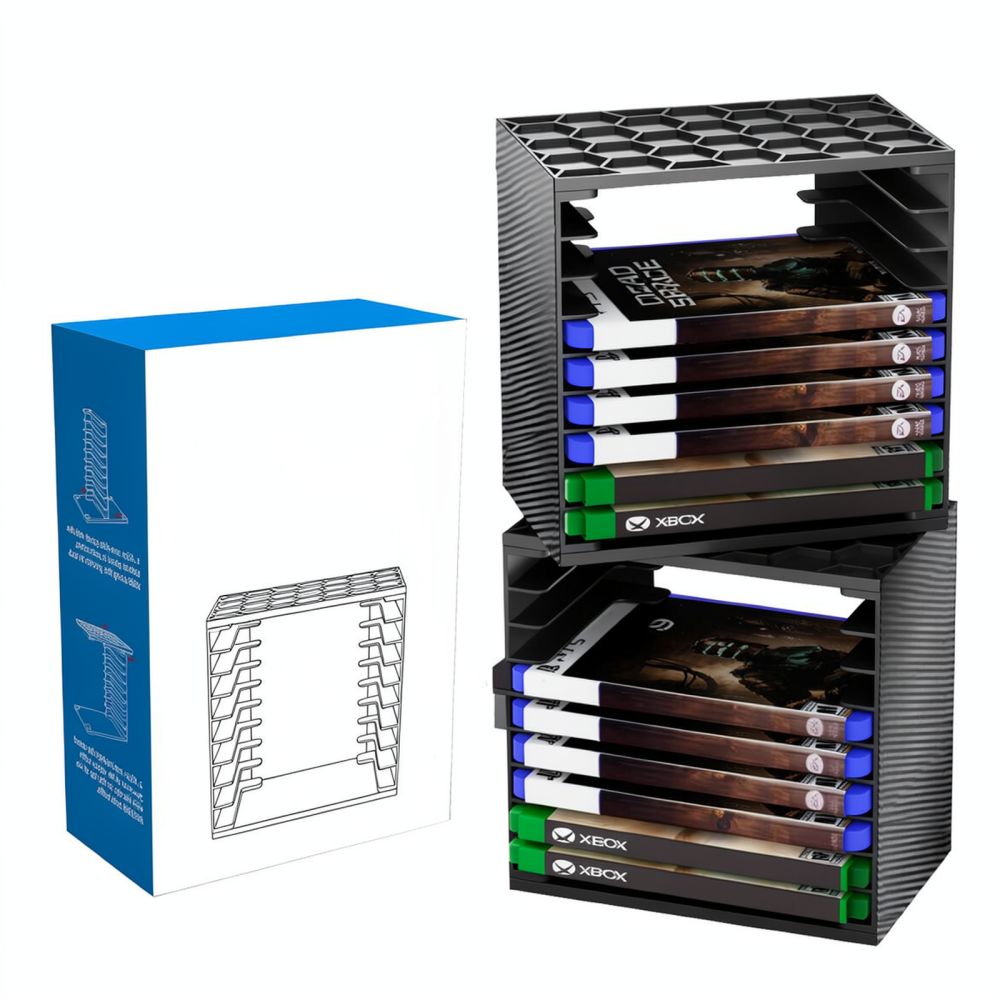 Gaming Console Display Case - Opbergtoren voor gamekaarten, voor PS5-consoleaccessoires, verticale