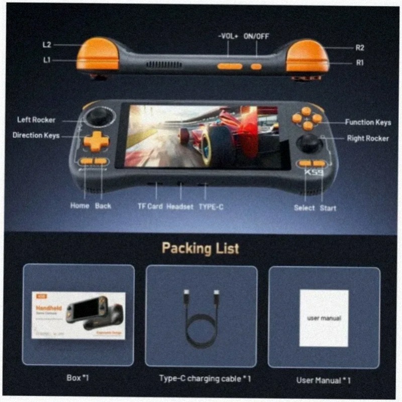 KINHANK K59 Handheld Game Cons - Gaming Console Under 5000 recensie en prijs