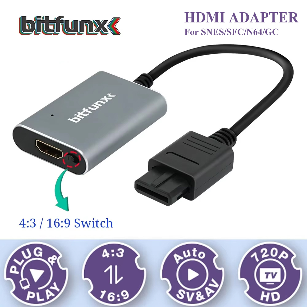 Bitfunx 720P Svideo/AV naar HD - Gaming Console Tv recensie en prijs